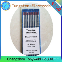 WT-20 2% électrodes de tungstène TIG de 4,0 mm 5/32 &#39;&#39; Thoriated